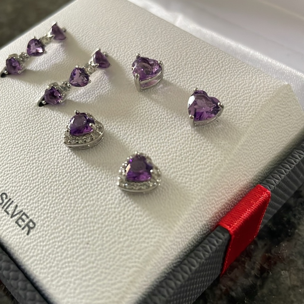 Amethyst Earring Set - Picture 2 of 9
